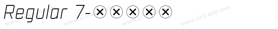 Regular 7字体转换